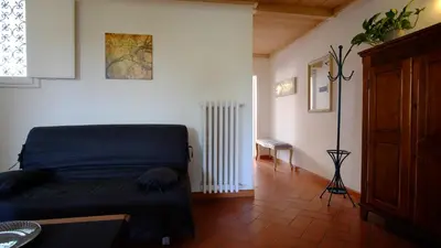 Area soggiorno di Borgo Pinti 49