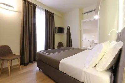 Letto o letti in una camera di L'Antico Canto dei Salterelli
