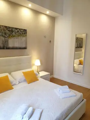 Letto o letti in una camera di Pink Wolf