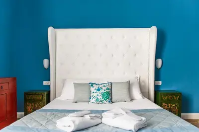 Letto o letti in una camera di B&B La Residenza di Michelangelo