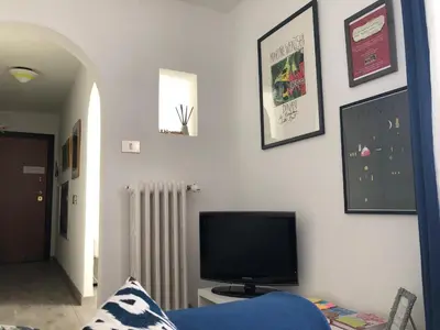 TV o dispositivi per l'intrattenimento presso Appartamento Firenze Centro Amorino con terrazzo