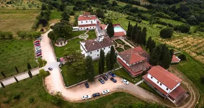 Vista aerea di Villa Tolomei Hotel & Resort