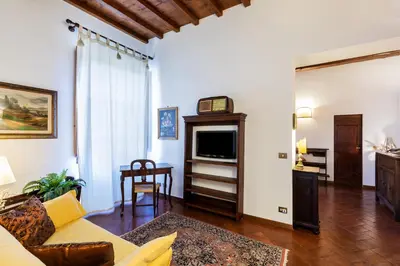 TV o dispositivi per l'intrattenimento presso Fiesole's cozy Apartment 1