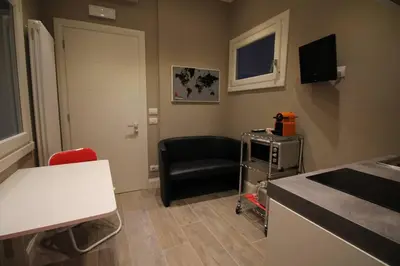 TV o dispositivi per l'intrattenimento presso Bell Tower Studio Apartment
