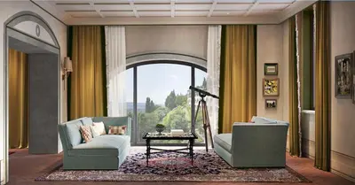 Area soggiorno di Villa San Michele, A Belmond Hotel, Florence