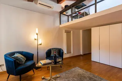 Area soggiorno di Apartments Florence San Niccolò View