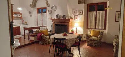 Area soggiorno di Casa Bartolacci Charme in Bivigliano (Near Mugello and Florence)