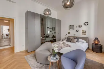Area soggiorno di Apartments Florence - Giotto Deluxe