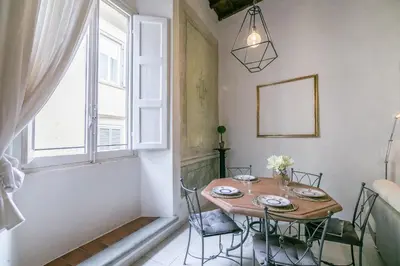 Area soggiorno di Historical stone house, in the amazing centre of Florence!