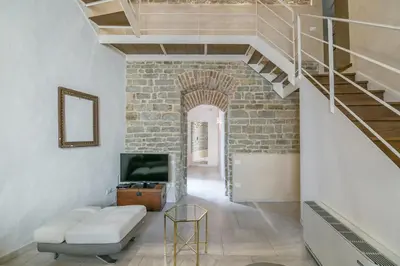 Area soggiorno di Historical stone house, in the amazing centre of Florence!