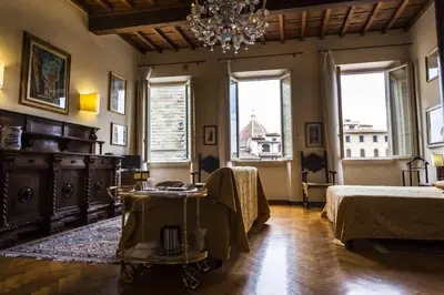 Letto o letti in una camera di Soggiorno Antica Torre