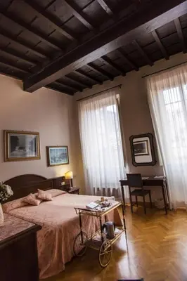 Letto o letti in una camera di Soggiorno Antica Torre
