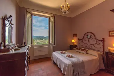 Letto o letti in una camera di Agriturismo Villa Ulivello in Chianti
