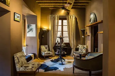 Area soggiorno di Porcellino Gallery Art Boutique BB