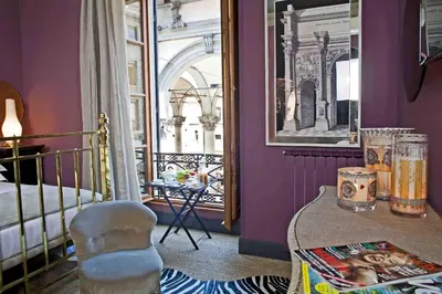Area soggiorno di Porcellino Gallery Art Boutique BB