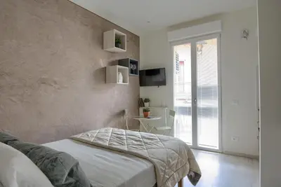 Letto o letti in una camera di Ponte Vecchio Studio