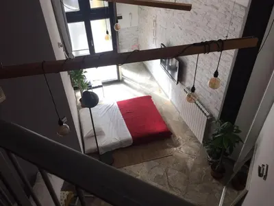 Letto o letti in una camera di Il loft di Nina