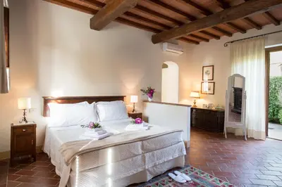 Letto o letti in una camera di Borgo I Vicelli Adults Only Relais