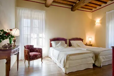 Letto o letti in una camera di Borgo I Vicelli Adults Only Relais