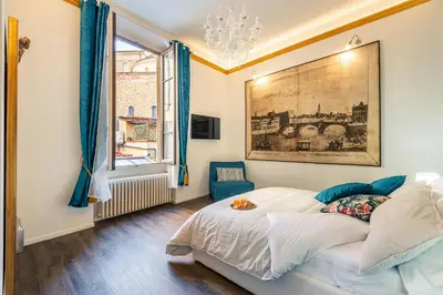 Letto o letti in una camera di Lorenzo de' Medici Family Home
