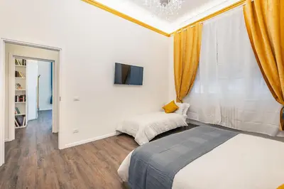 Letto o letti in una camera di Lorenzo de' Medici Family Home