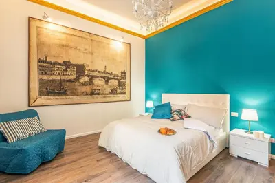 Letto o letti in una camera di Lorenzo de' Medici Family Home