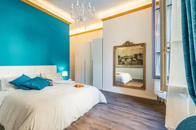 Letto o letti in una camera di Lorenzo de' Medici Family Home