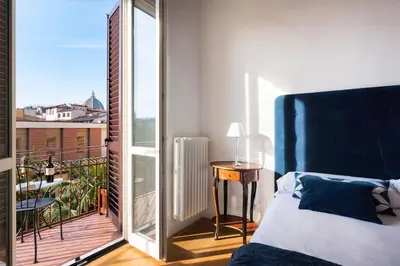 Letto o letti in una camera di Lovely apartment with balcony
