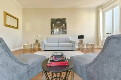 Area soggiorno di Apartments Florence Santa Croce Terrace Deluxe