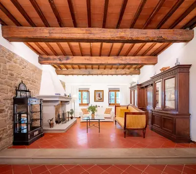 Area soggiorno di Portion of Villa with Private pool