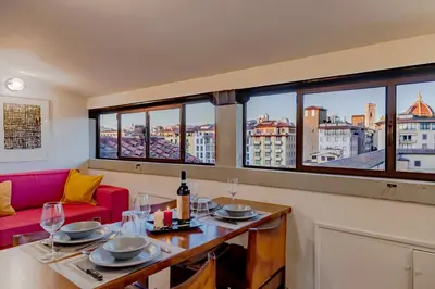 Area soggiorno di SKYLINE FLORENCE APARTMENT