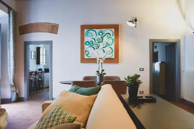 Area soggiorno di Del Giglio's Luxury apartment in Piazza della Signoria