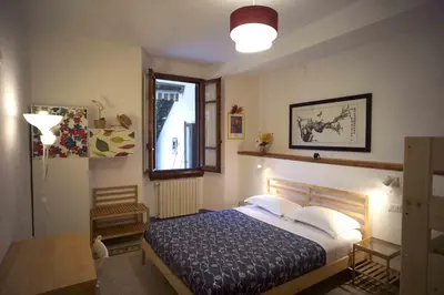 Letto o letti in una camera di B&B l'Olivo