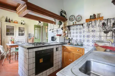 Cucina o angolo cottura di A Postcard View in a Vintage Apartment