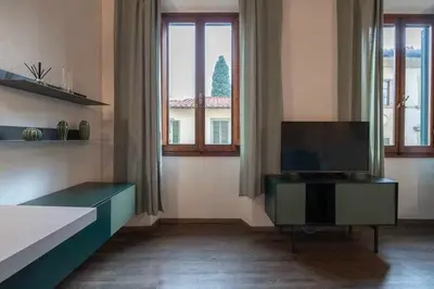 TV o dispositivi per l'intrattenimento presso Elegant Green Apartment In San Gallo Firenze