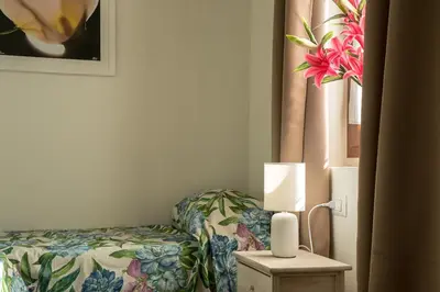 Letto o letti in una camera di Il Podestà Bianco