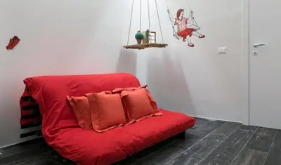 Area soggiorno di Street Art Inn Florence