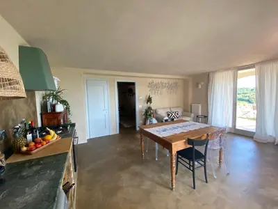 Cucina o angolo cottura di casa il colle con piscina privata