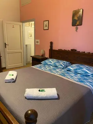 Letto o letti in una camera di LA BARRIERA affittacamere