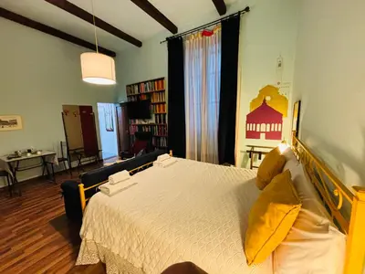 Letto o letti in una camera di Affittacamere Firenze in Libertà Parterre