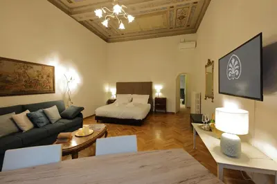 Letto o letti in una camera di Corsini Tintori