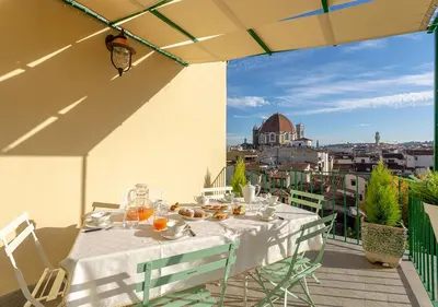 Balcone o terrazza di Casa di Paola - terrace with view in Florence
