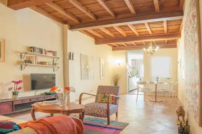 Area soggiorno di Cozy Macci flat 4 people near Santa Croce Square