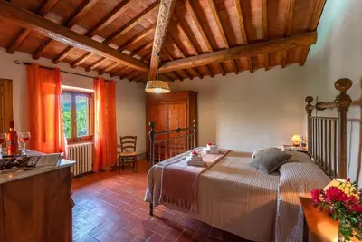 Letto o letti in una camera di Casale del Lago