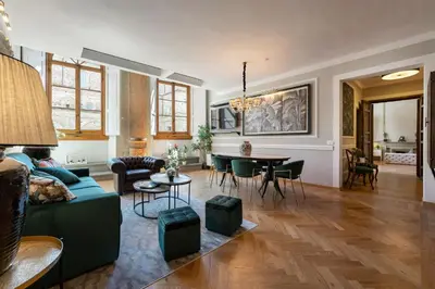 Area soggiorno di Apartments Florence - Piazza San Lorenzo