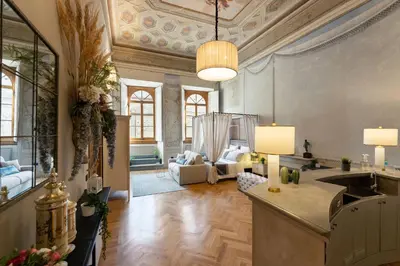 Area soggiorno di Apartments Florence - Piazza San Lorenzo