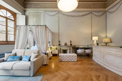 Area soggiorno di Apartments Florence - Piazza San Lorenzo