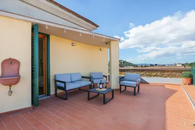 Balcone o terrazza di Penthouse with big terrace in Oltrarno