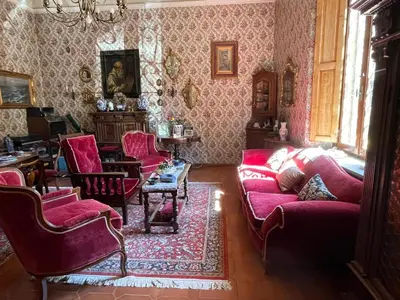 Area soggiorno di CASA LA TORRE un castello alle porte di Firenze