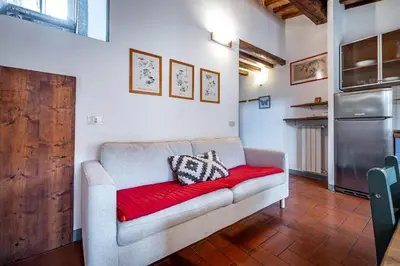 Area soggiorno di Roommo Oltrarno
